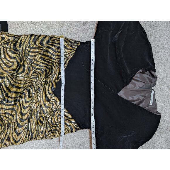 Vintage 80s Velvet Goth Dress - Picture 6 of 6